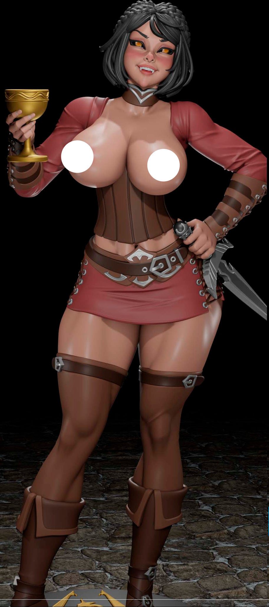 Barmaid Pinup Adult 3D Resin Figurine