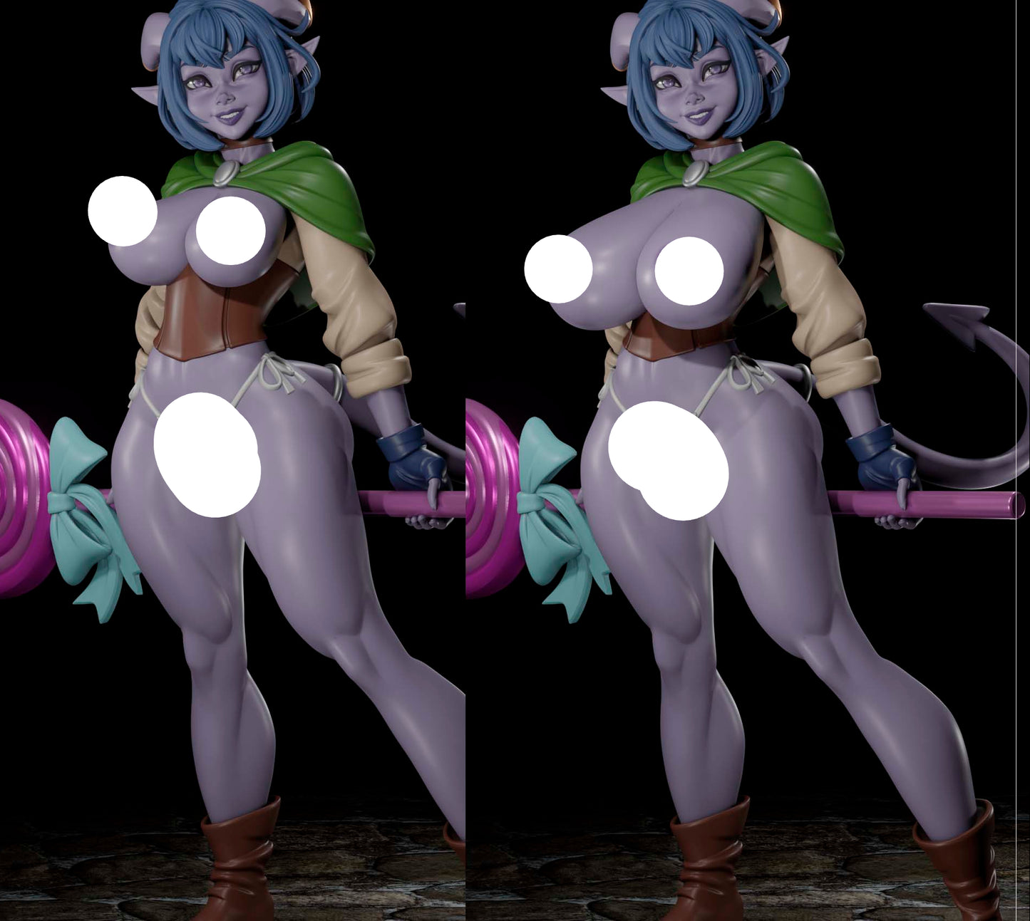 Jester Girl Pinup Adult 3D Resin Figurine