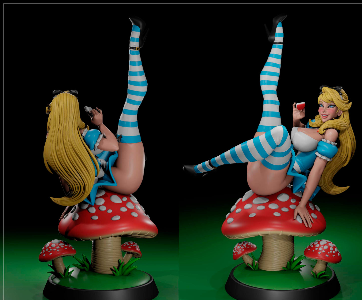 Lost In Wonderland Pinup Adult 3D Resin Figurine