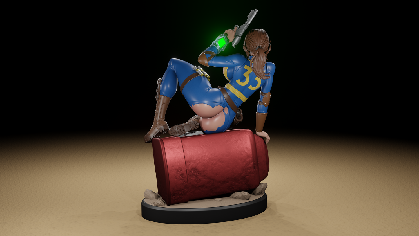 Survivor Girl Pinup Adult 3D Resin Figurine