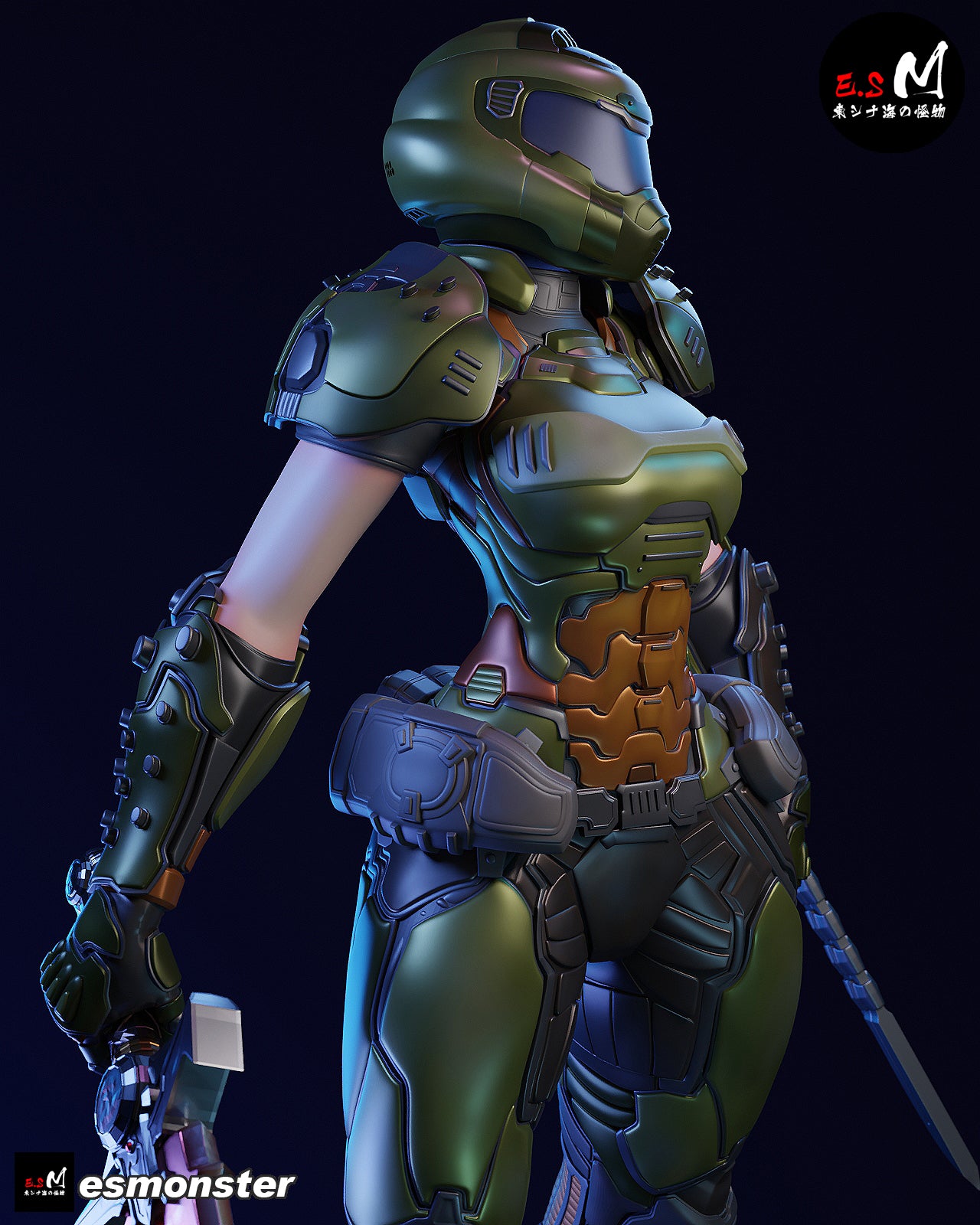 Demon Killer Adult Pinup 3D Resin Model