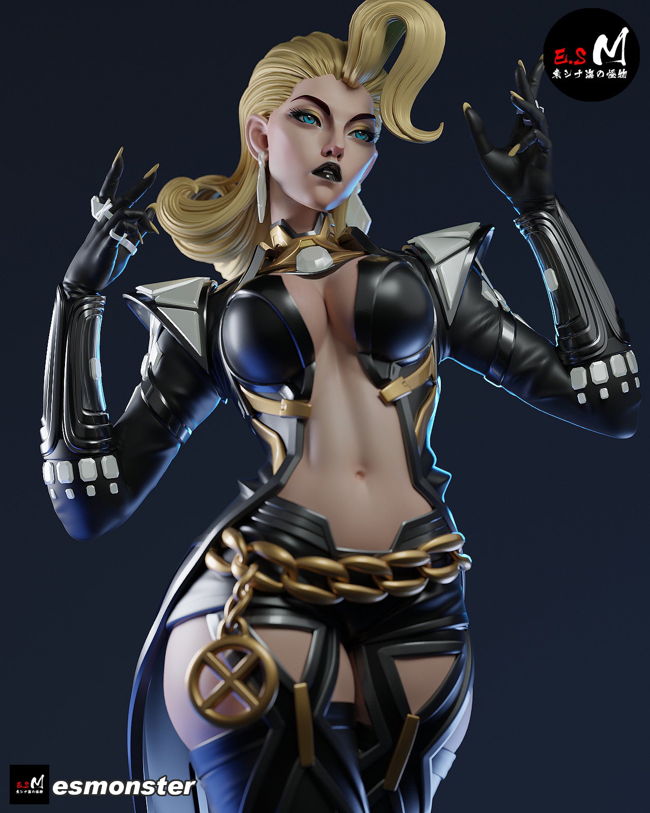 Black Queen Adult Pinup 3D Resin Model