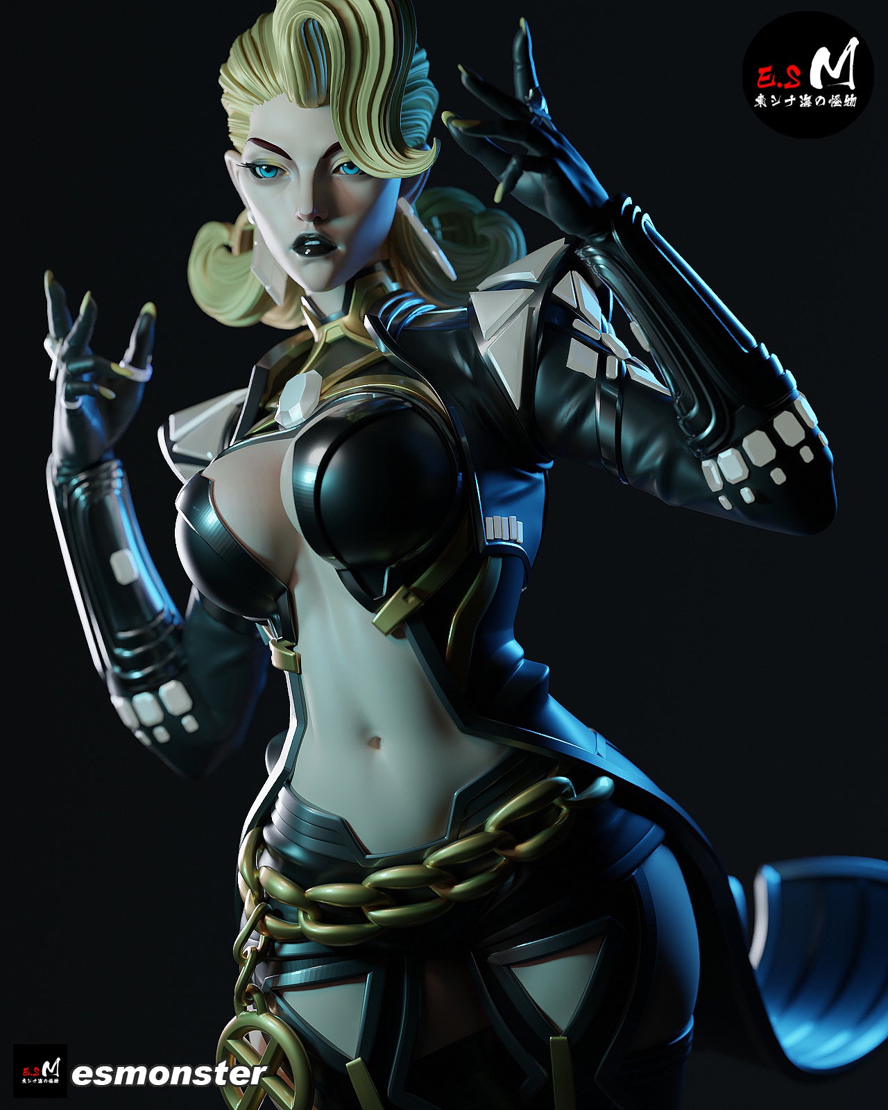 Black Queen Adult Pinup 3D Resin Model
