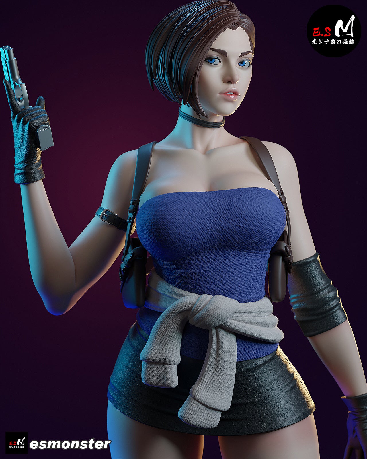 Cop Survivor Adult Pinup 3D Resin Model