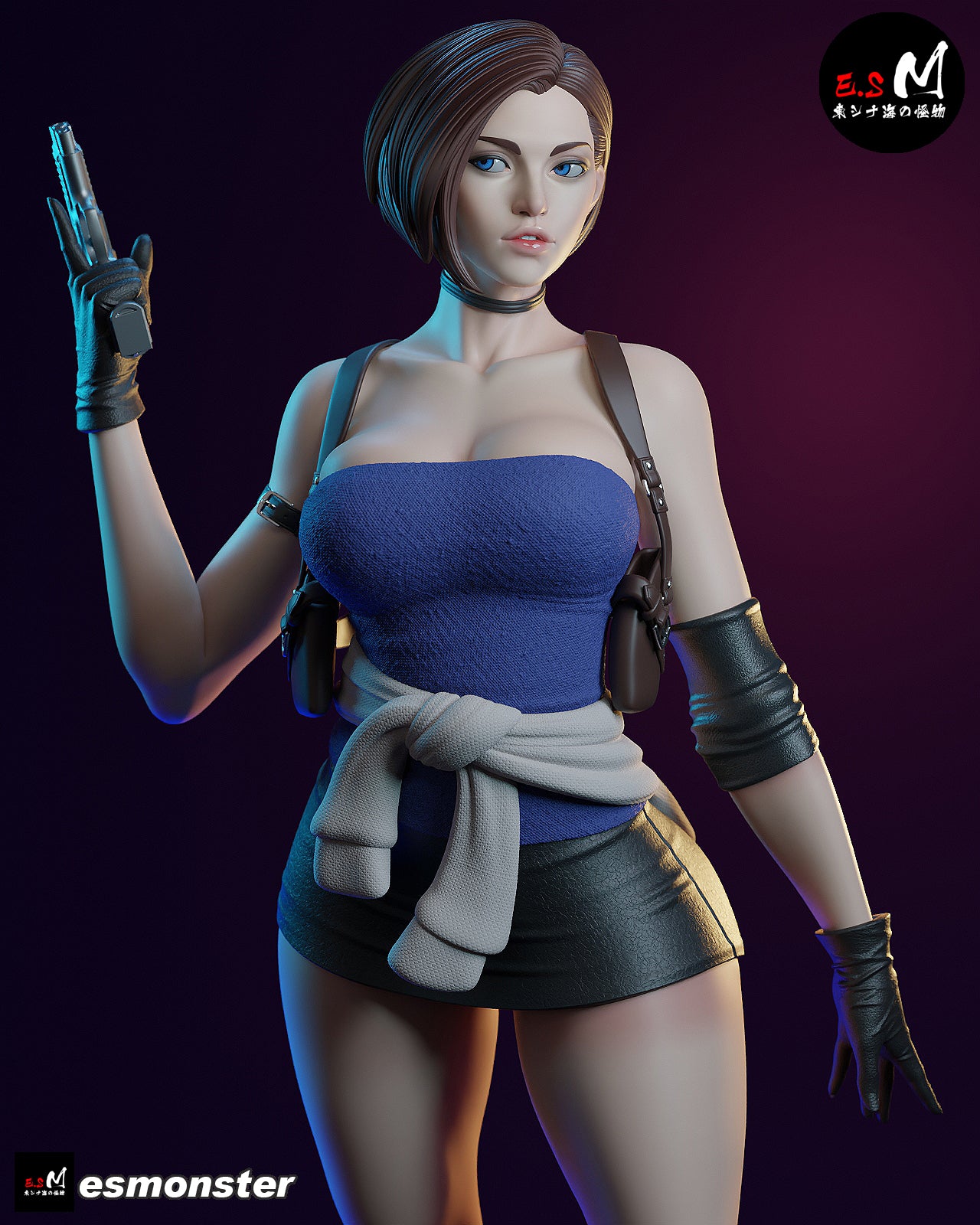 Cop Survivor Adult Pinup 3D Resin Model