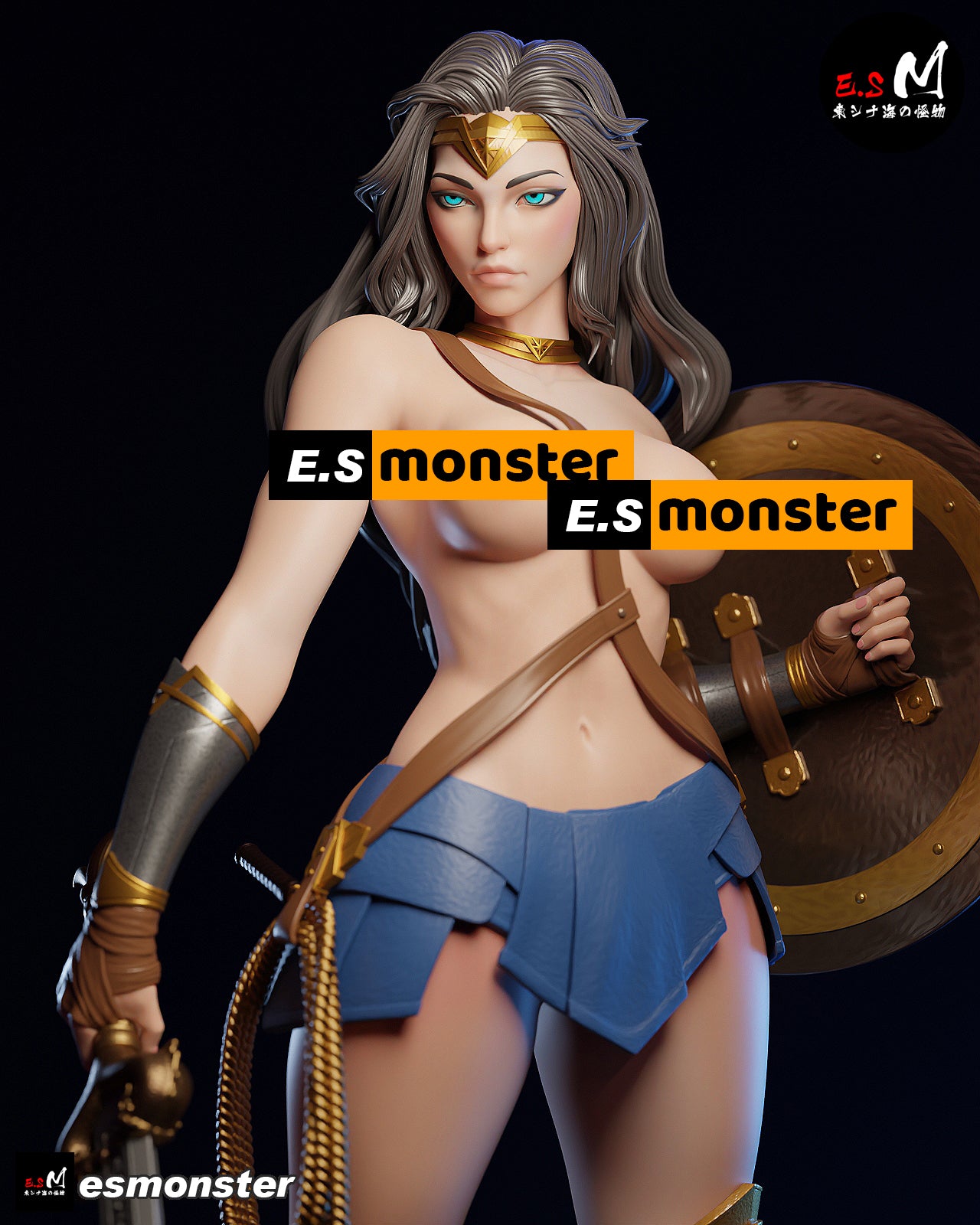 Amazonian Hero Adult Pinup 3D Resin Model