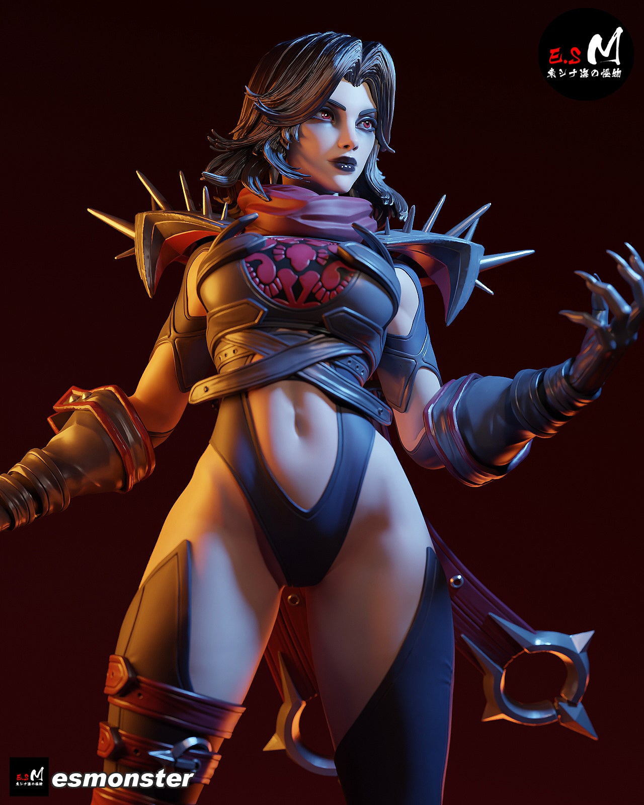Psionic Woman Adult Pinup 3D Resin Model
