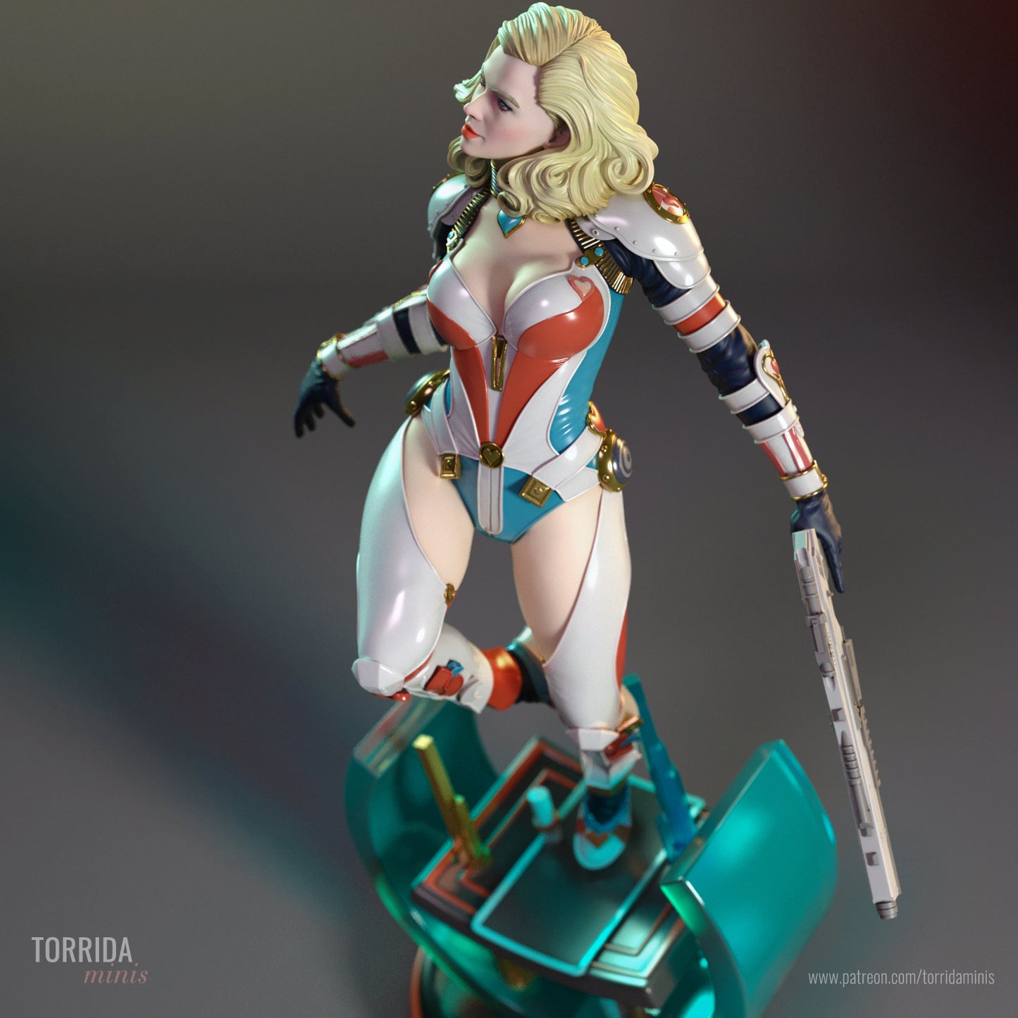 Margot The Laser Gunner Pinup Adult 3D Resin Figurine Model Kit