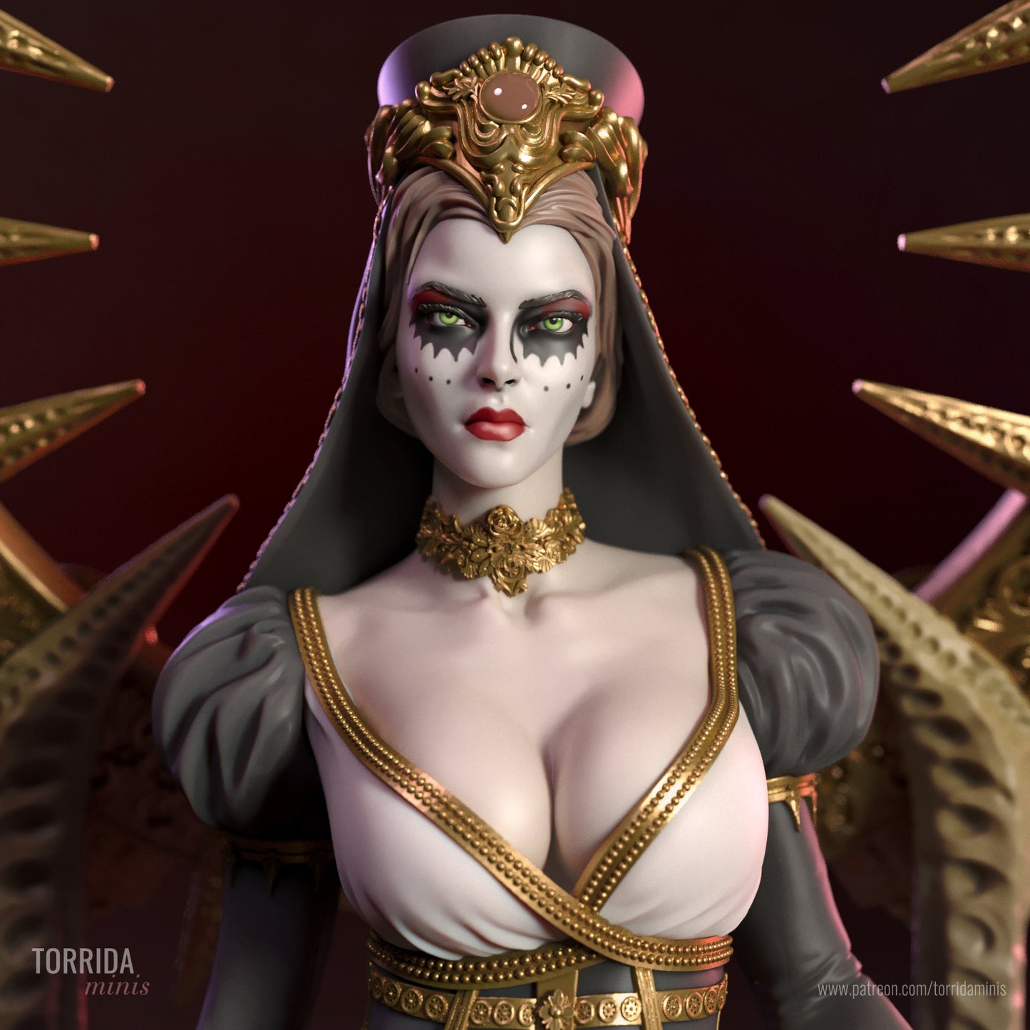 Messenger of Death Pinup Adult 3D Resin Figurine Model Kit