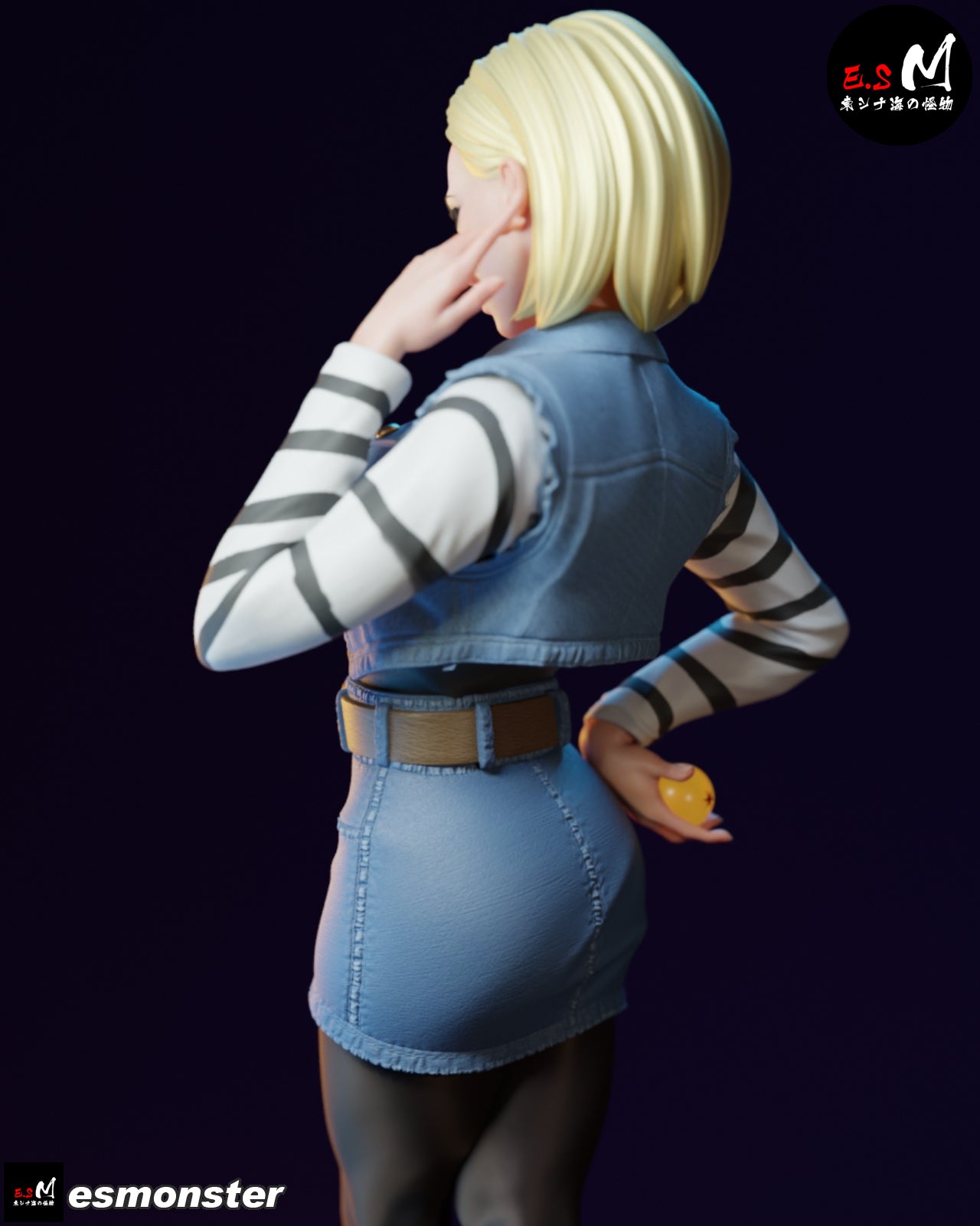 Android Fighter Adult Pinup 3D Resin Model