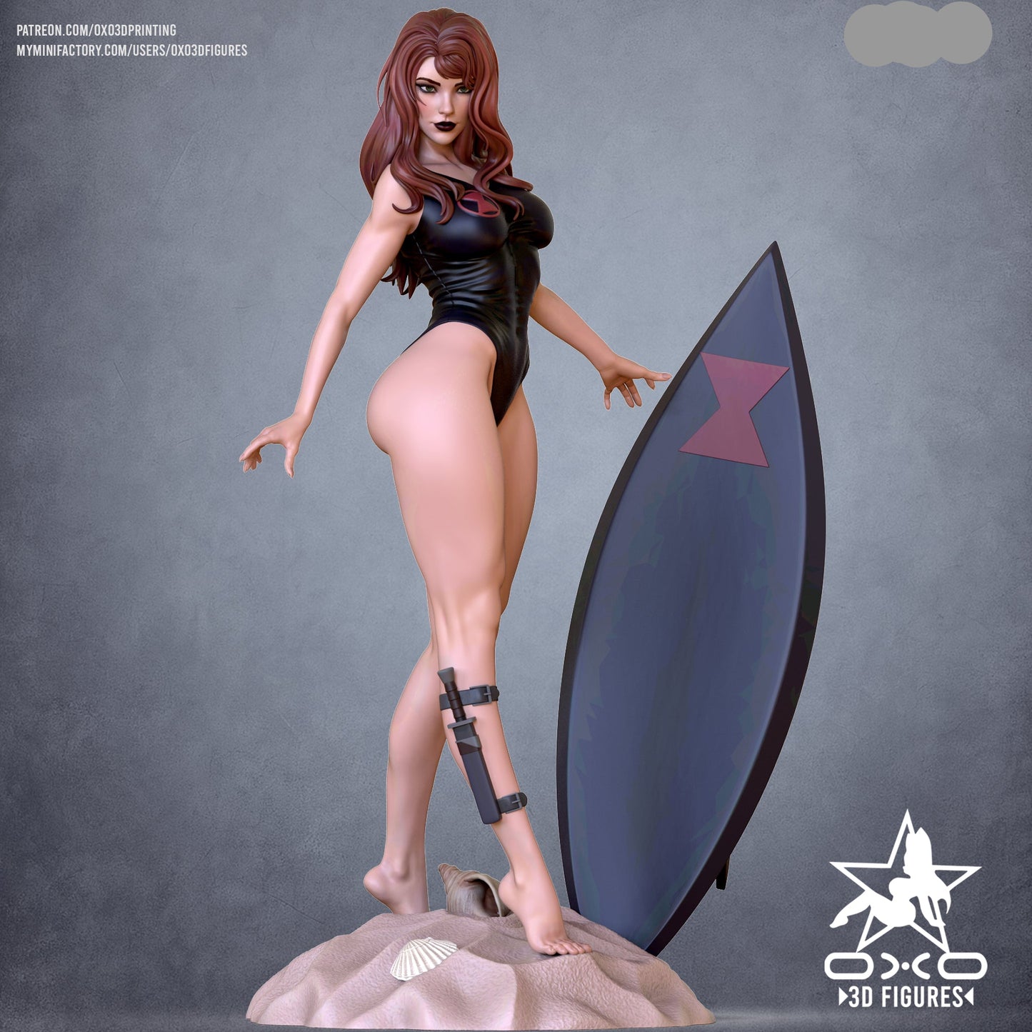 Hero Assassin Pinup Adult 3D Resin Figurine Model Kit