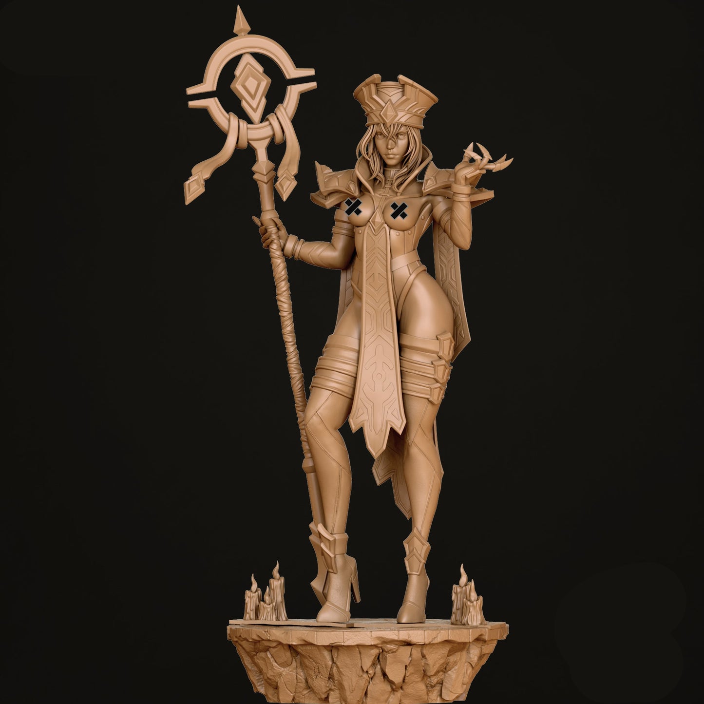 Priestess of Light Pinup Adult 3D Resin Figurine Model Kit