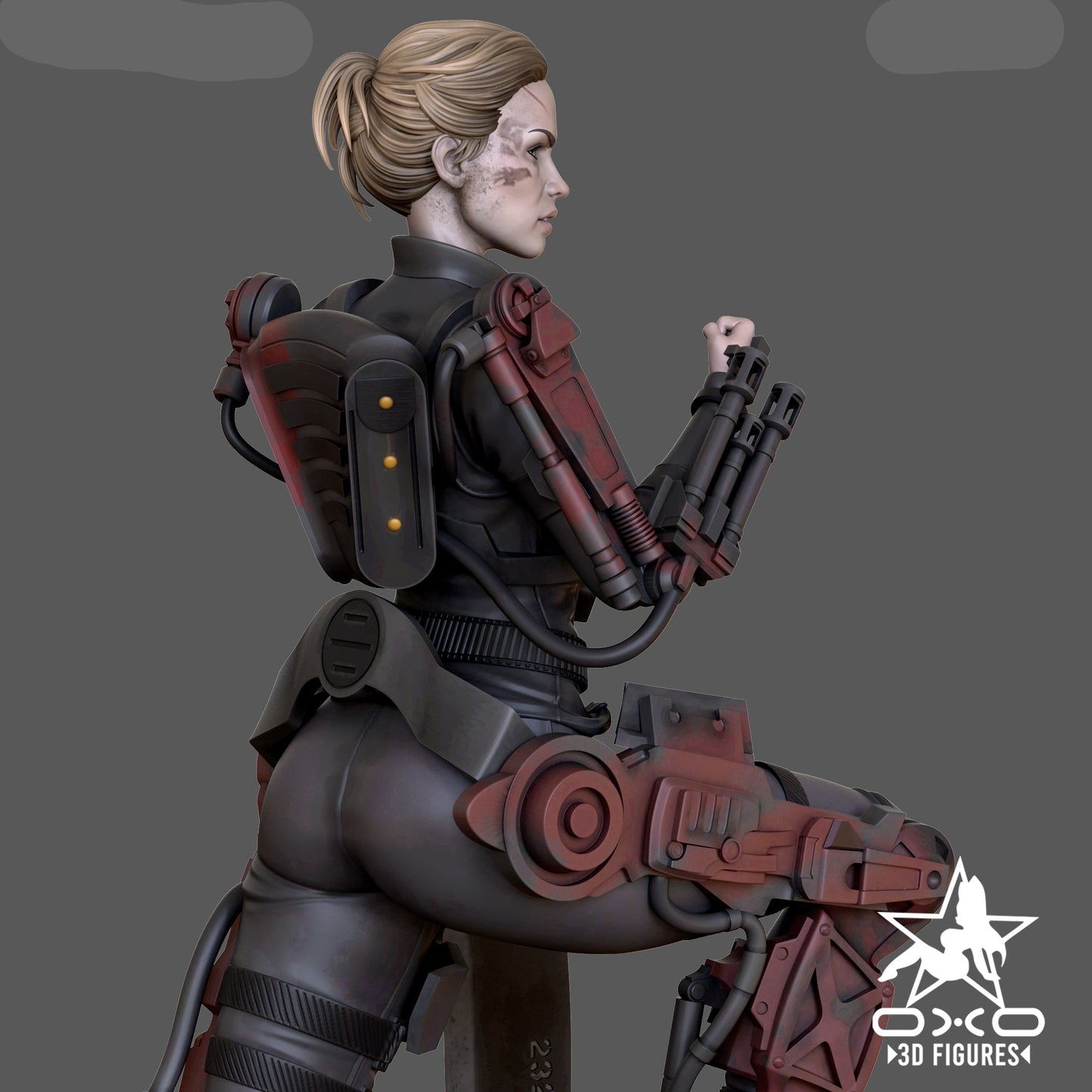 Alien Fighter Pinup Adult 3D Resin Figurine Model Kit