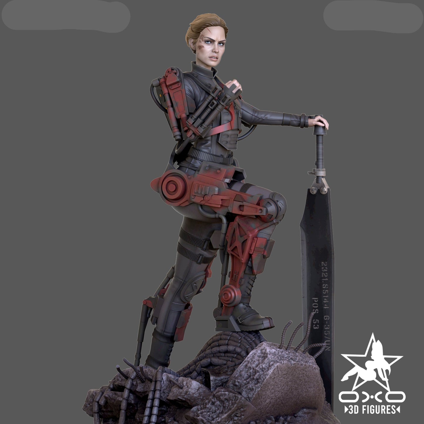 Alien Fighter Pinup Adult 3D Resin Figurine Model Kit