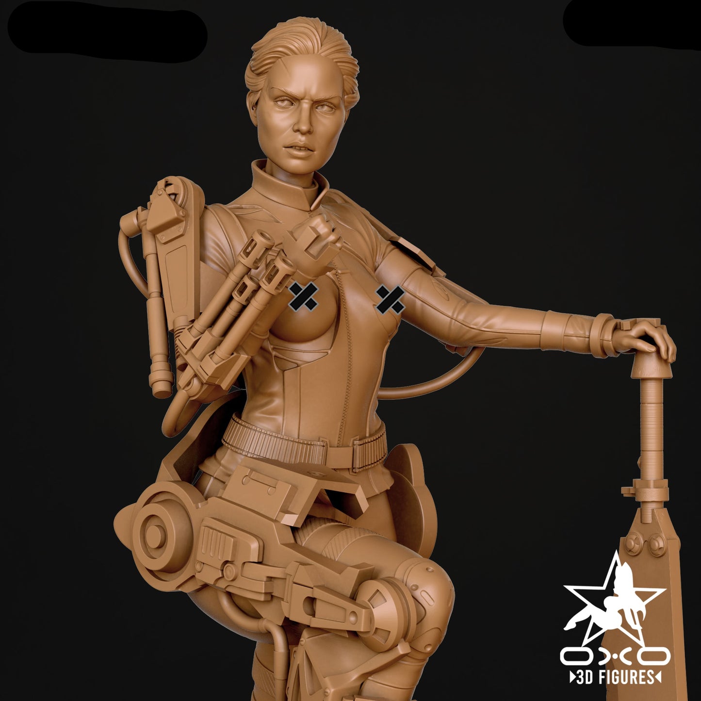 Alien Fighter Pinup Adult 3D Resin Figurine Model Kit