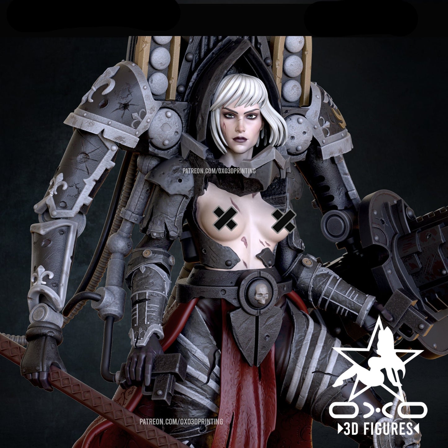 War Sister In Mecha Suit Pinup 3D Resin Figurine Model Kit