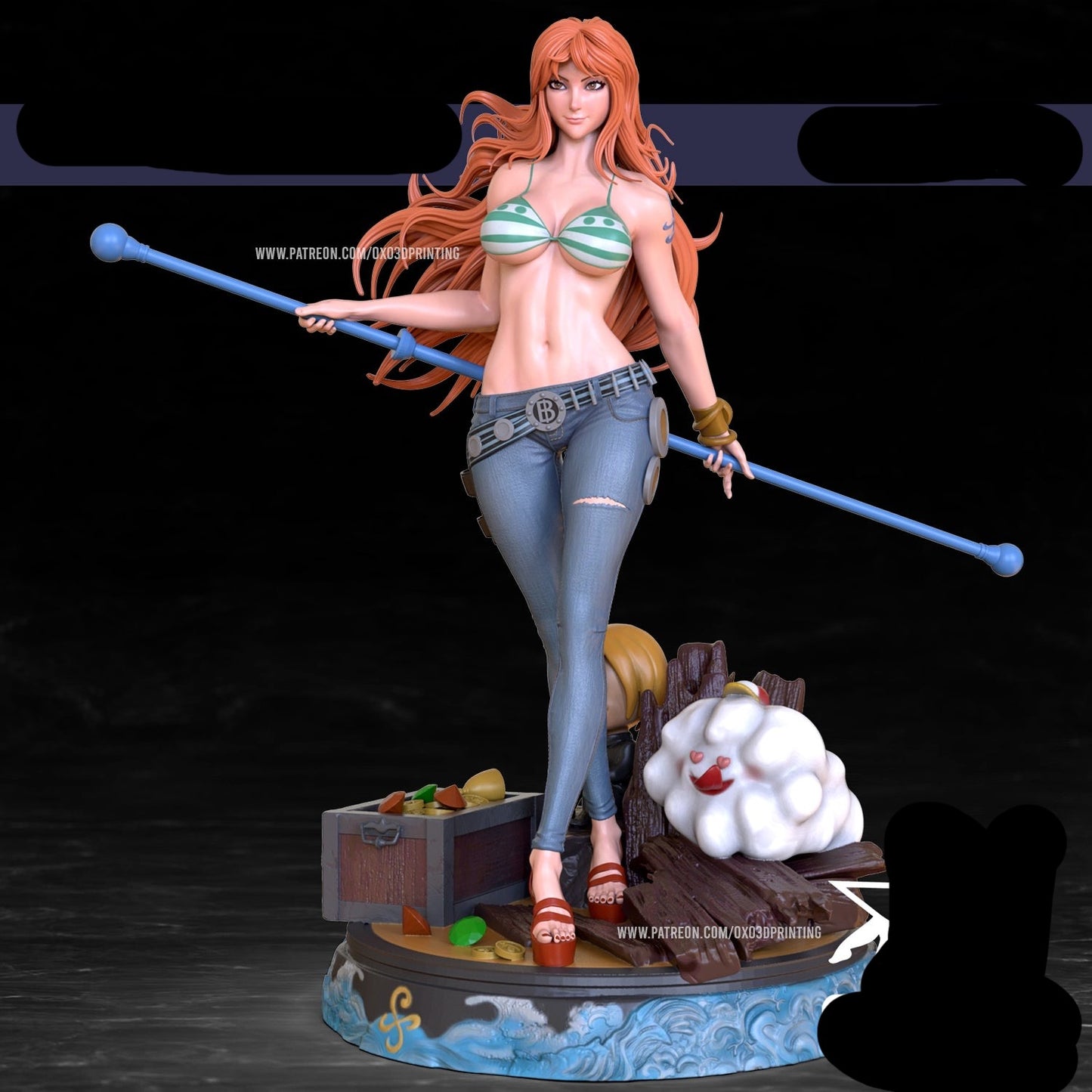 Bikini Pirate Adult 3D Resin Figurine Model Kit