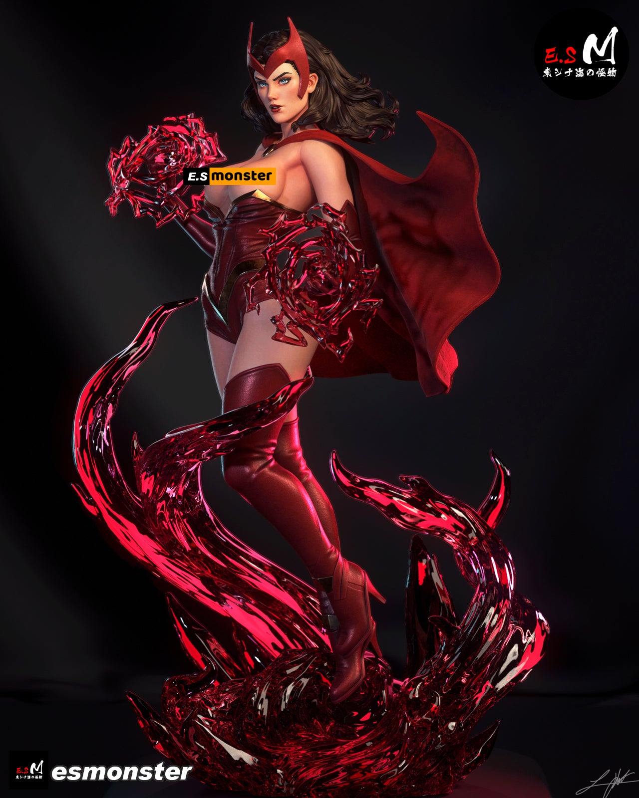 Witch Warrior Adult Pinup 3D Resin Model