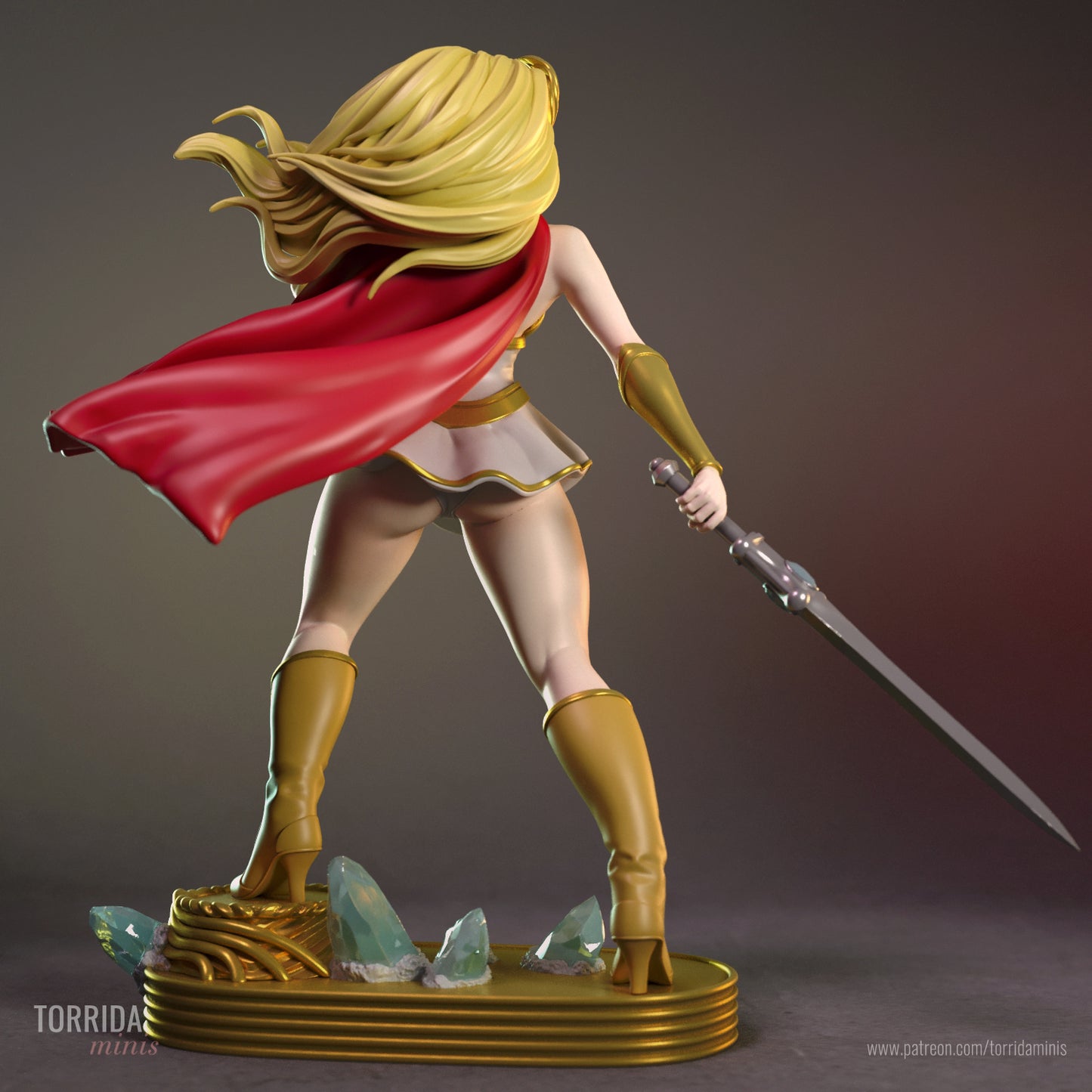 Power Princess Pinup Adult 3D Resin Figurine Model Kit