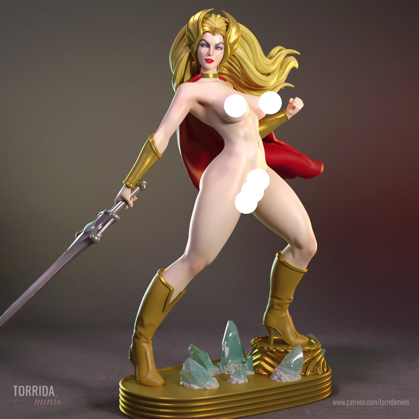 Power Princess Pinup Adult 3D Resin Figurine Model Kit