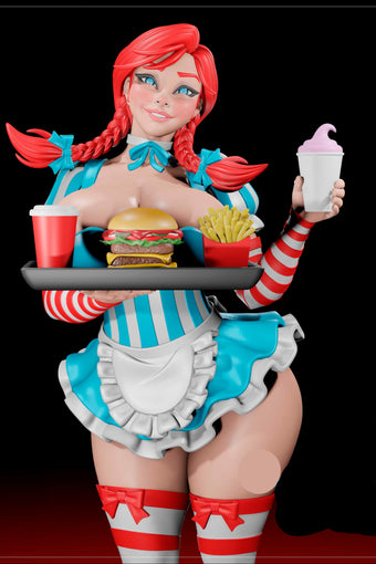 Fast food Icon Pinup Adult 3D Resin Figurine