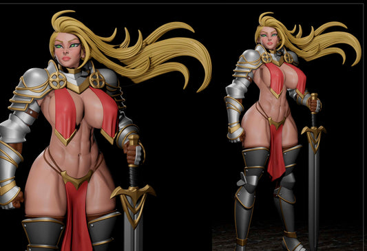 Female Knight Pinup Adult 3D Resin Figurine