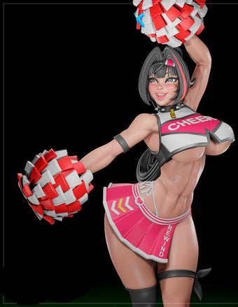Cheerleader Captain Pinup Adult 3D Resin Figurine