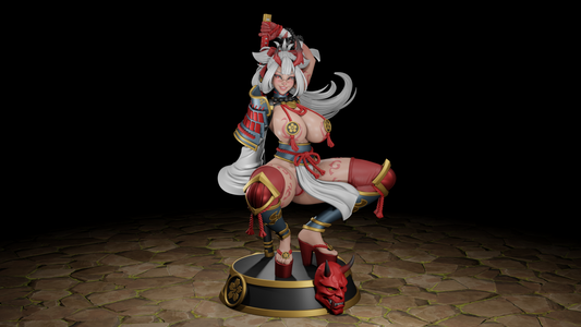 Samurai Hero Girl Pinup Adult 3D Resin Figurine