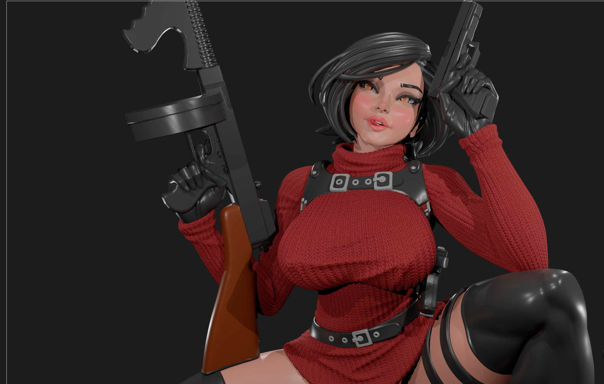 Corporate Spy Pinup Adult 3D Resin Figurine