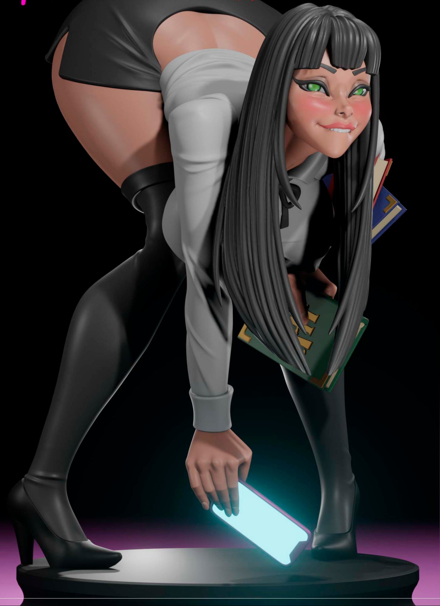 Office Girl Pinup Adult 3D Resin Figurine