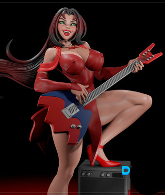 Goth Singer Pinup Adult 3D Resin Figurine