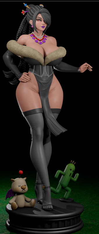 Sorceress Pinup 3D Resin Figurine
