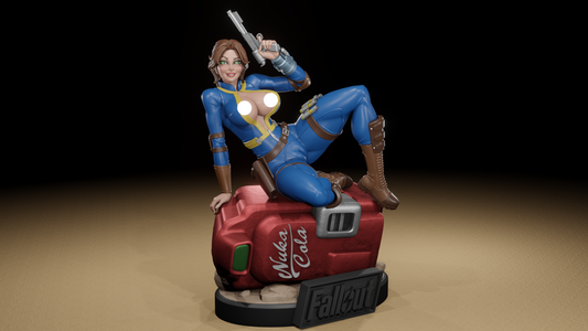 Survivor Girl Pinup Adult 3D Resin Figurine
