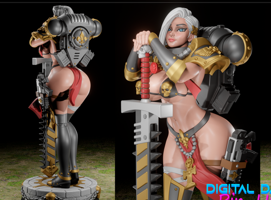 Sci-Fi Warrior Pinup 3D Resin Figurine