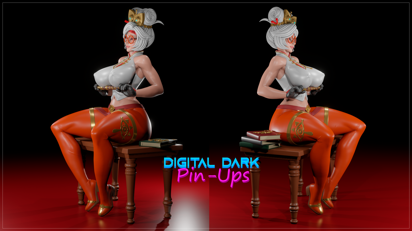 Ancient Researcher Pinup 3D Resin Model