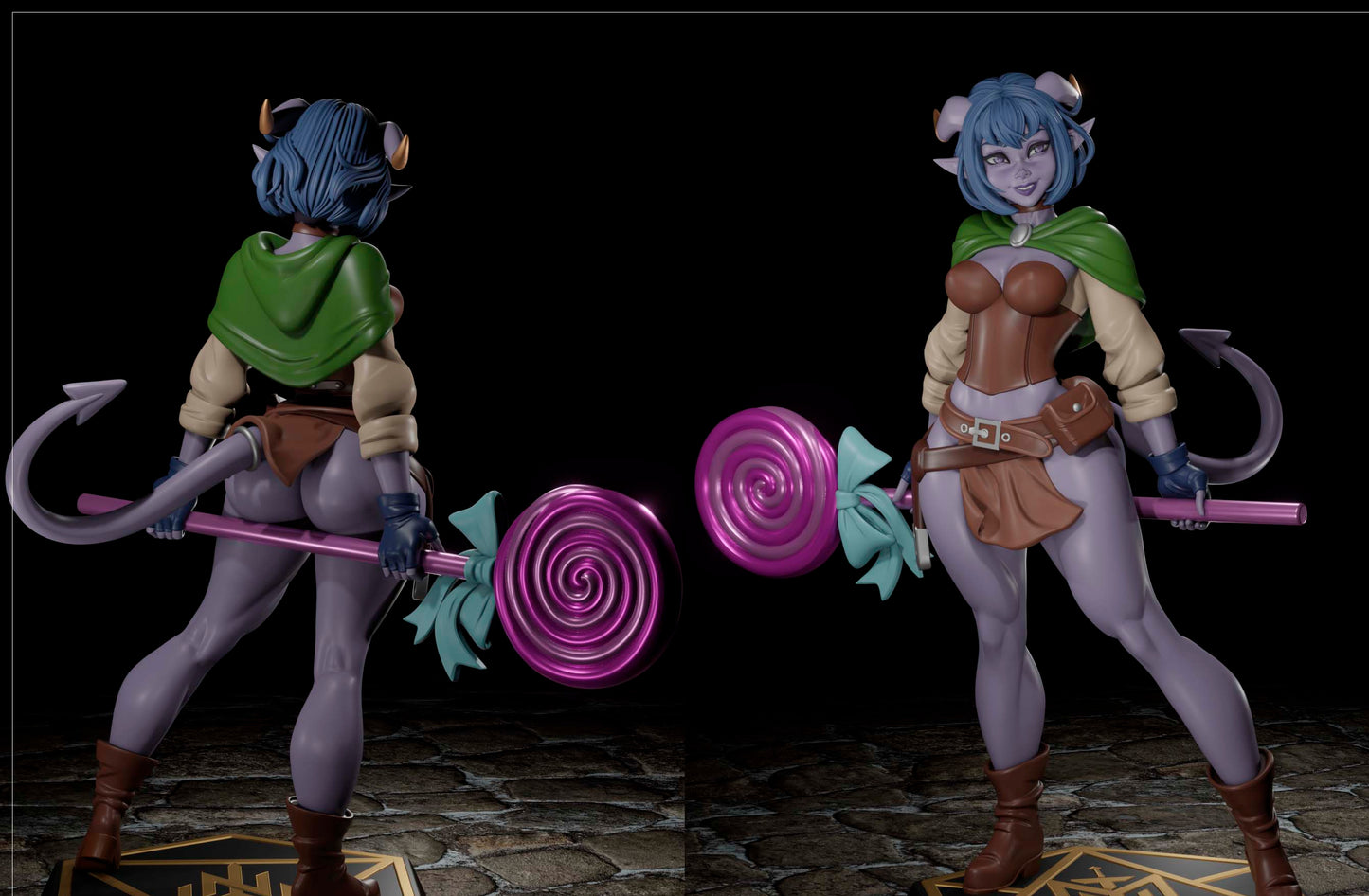 Jester Girl Pinup Adult 3D Resin Figurine