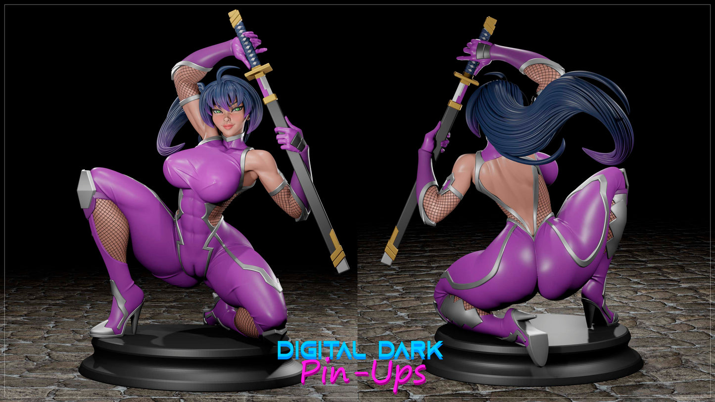 Ninja Girl Pinup Adult 3D Resin Figurine