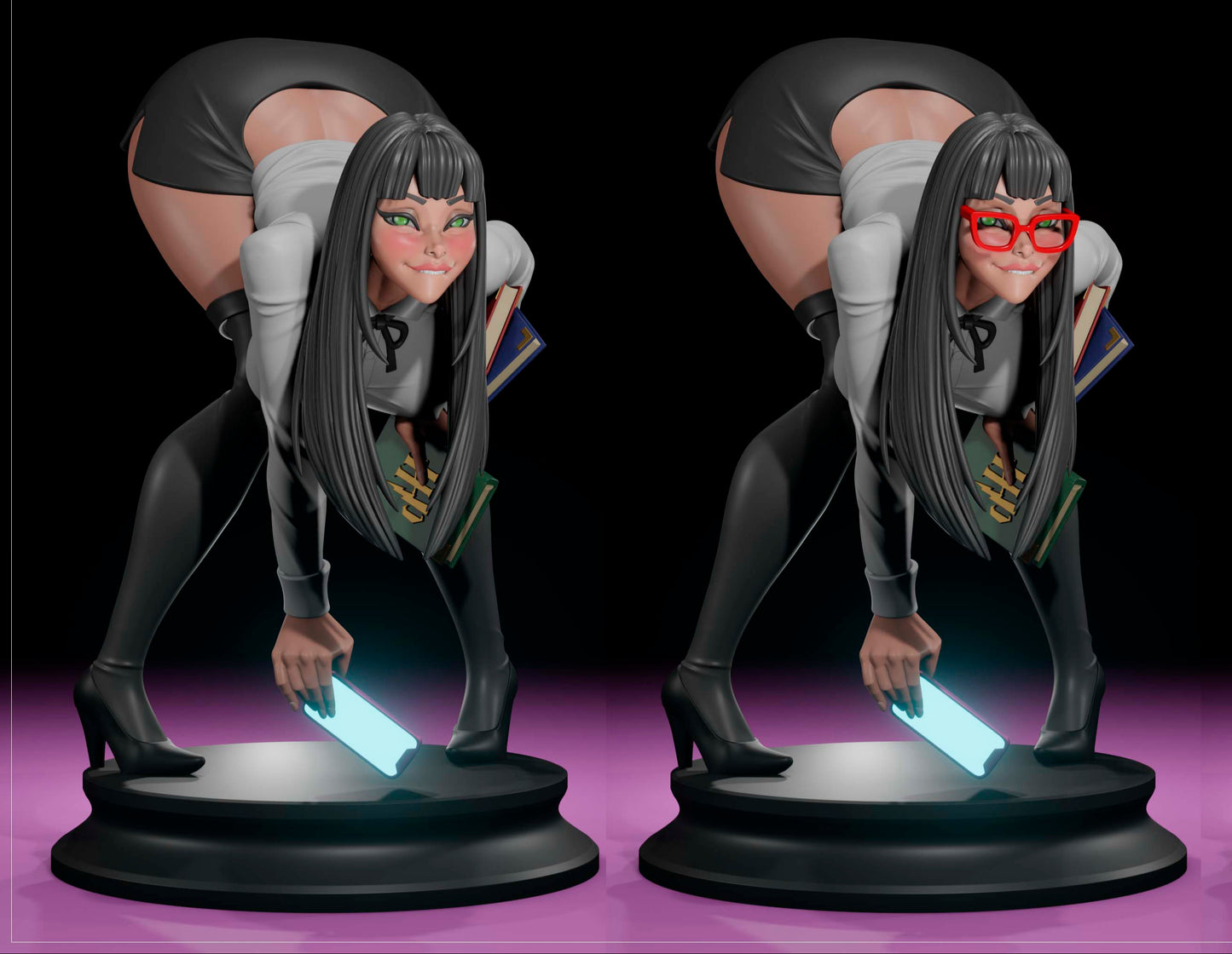 Office Girl Pinup Adult 3D Resin Figurine