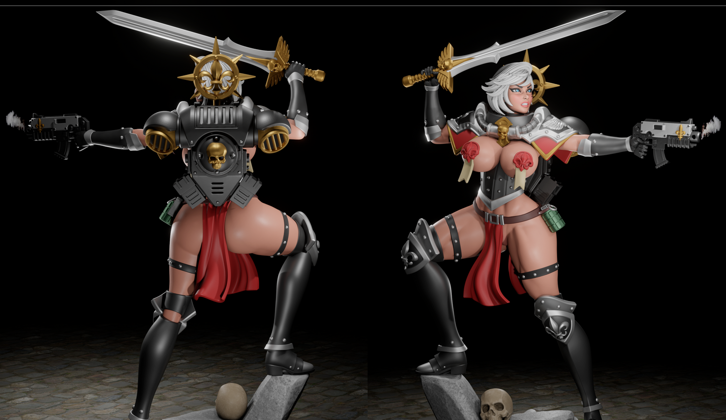 Battle Thicc Pinup 3D Resin Figurine