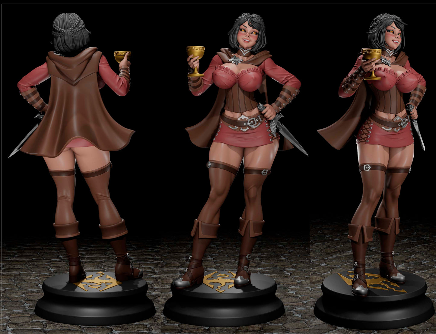 Barmaid Pinup Adult 3D Resin Figurine