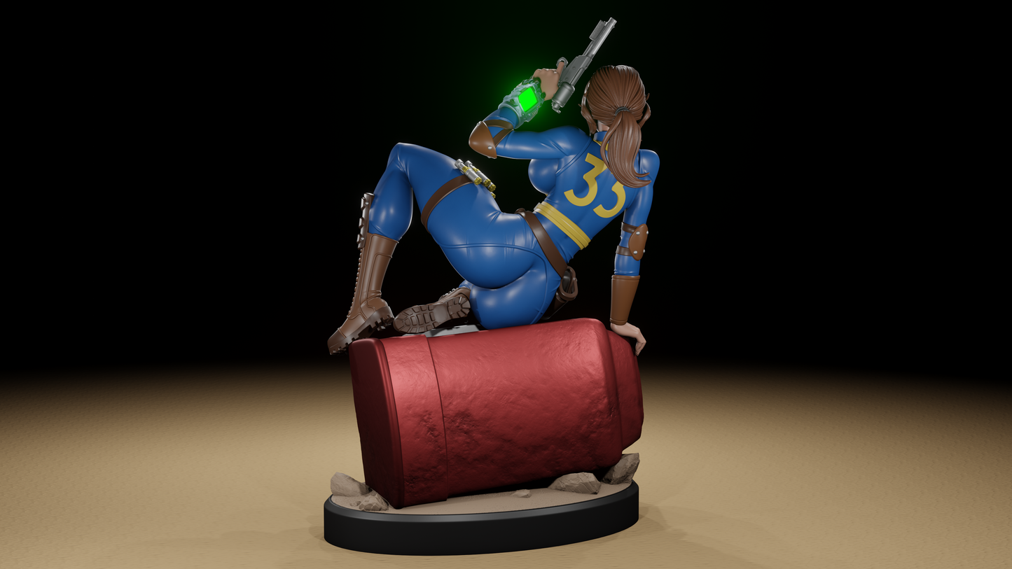 Survivor Girl Pinup Adult 3D Resin Figurine