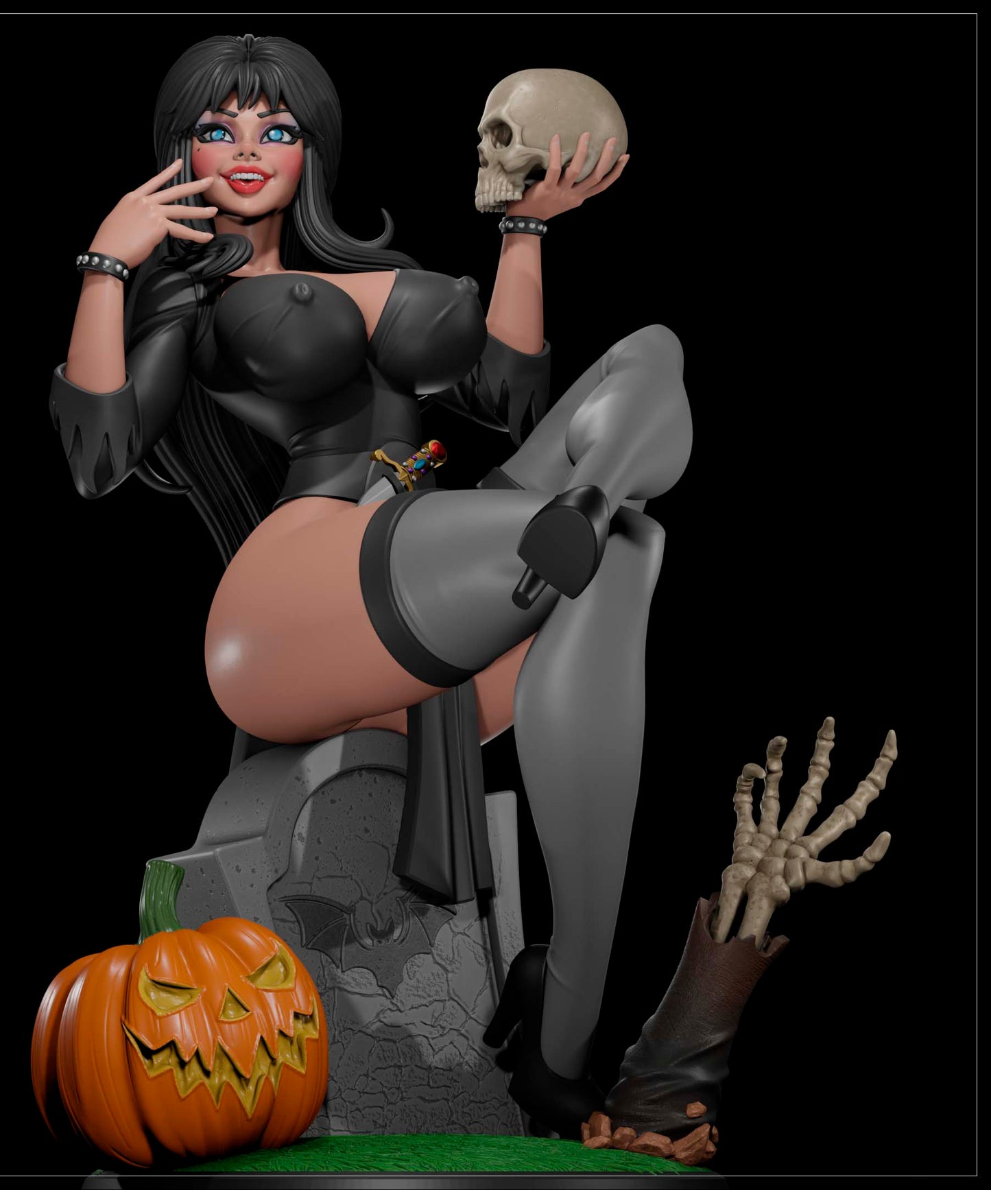 Night Mistress Pinup Adult 3D Resin Figurine