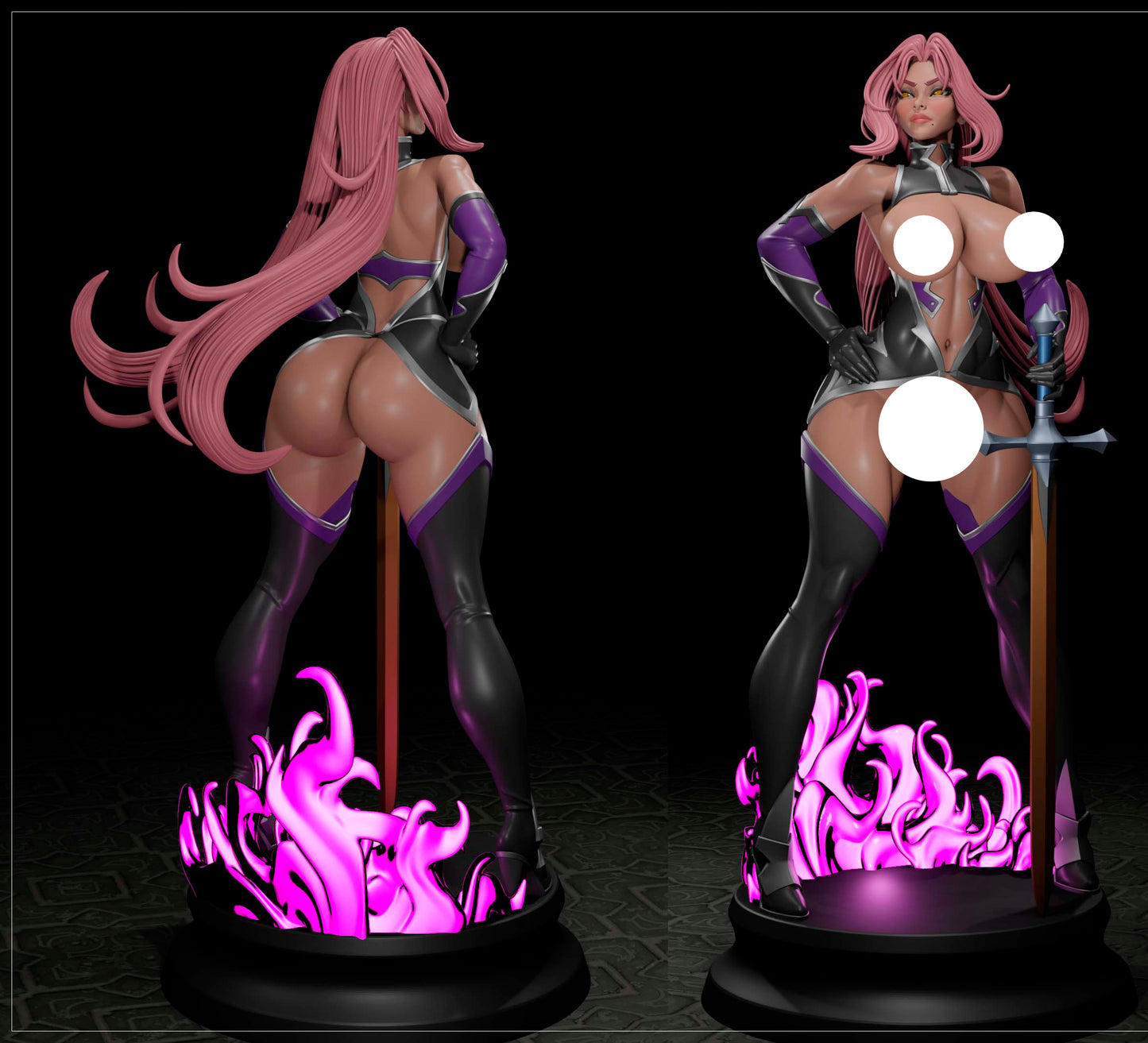 Noble Demon Girl Pinup Adult 3D Resin Figurine