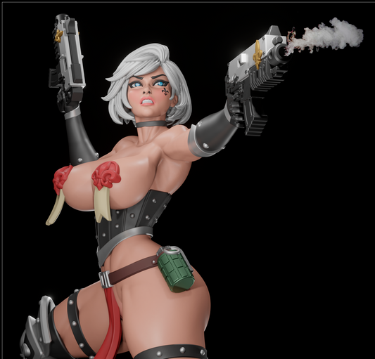 Battle Thicc Pinup 3D Resin Figurine