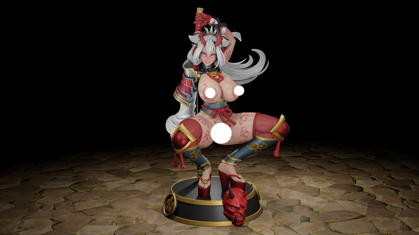 Samurai Hero Girl Pinup Adult 3D Resin Figurine