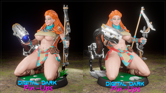 Sci-Fi Warrior Pinup 3D Resin Figurine