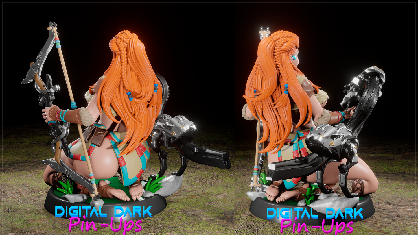 Sci-Fi Warrior Pinup 3D Resin Figurine