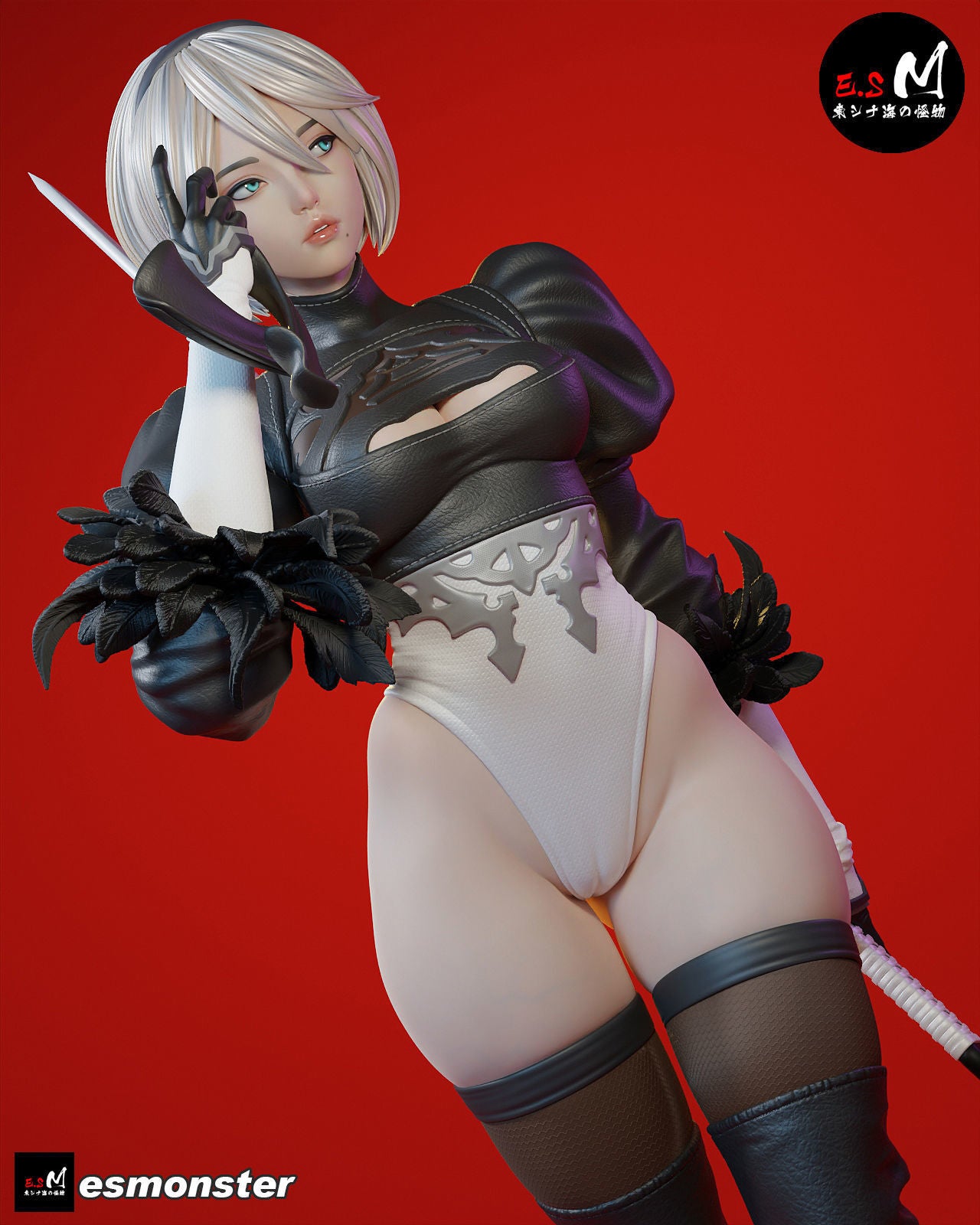 Cyborg Warrior Pinup 3D Resin Model