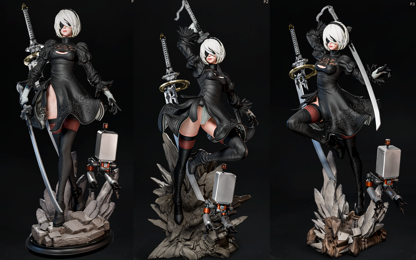 Android B Warrior Adult Pinup 3D Resin Model