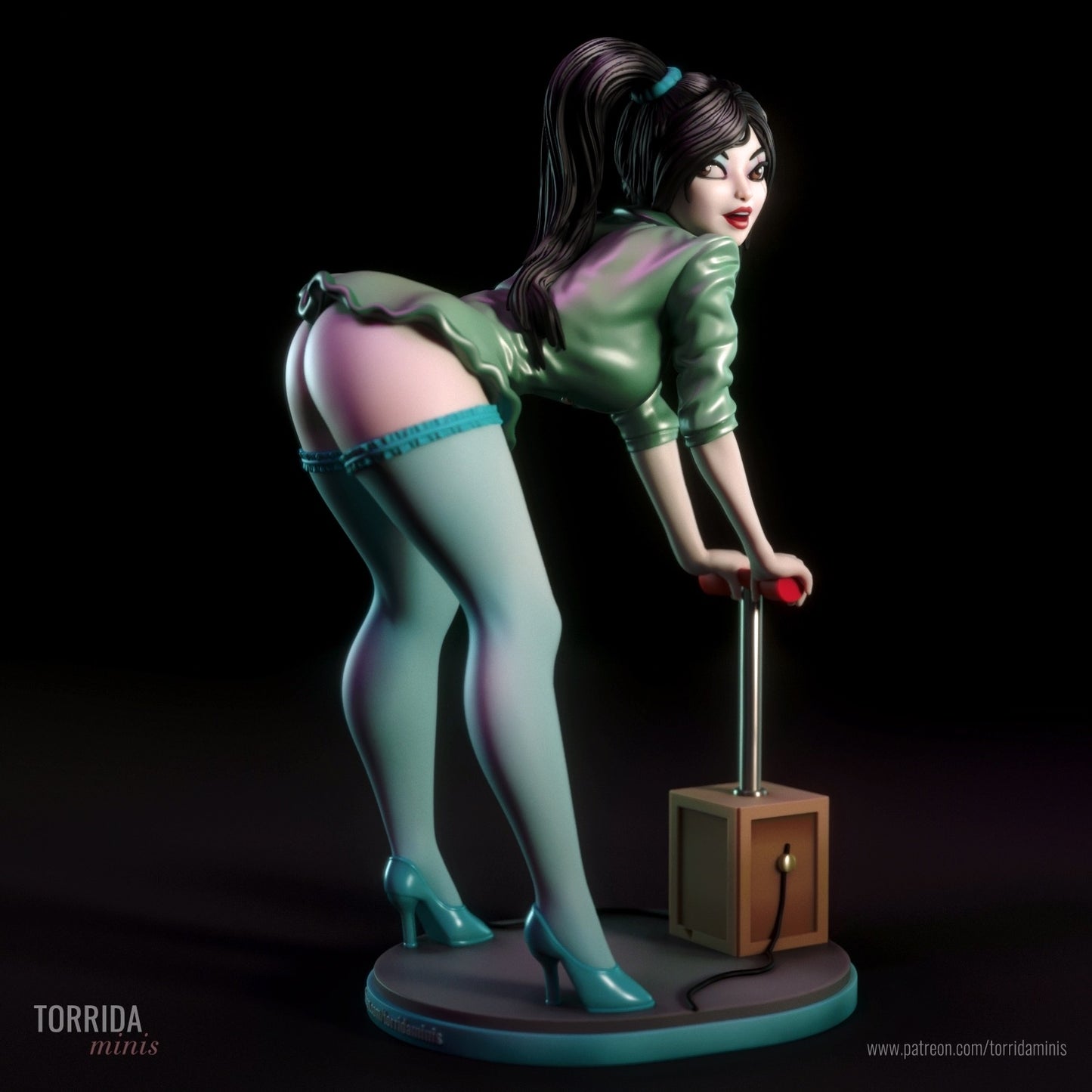 Pinup Cartoon Sabrina 3D Resin Figurine Model Kit